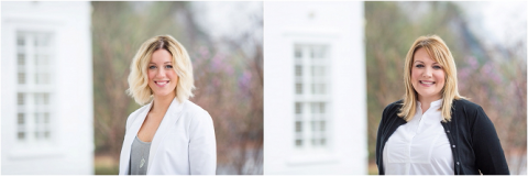 corporate headshots taken in an outdoor setting