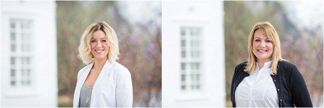 corporate headshots taken in an outdoor setting