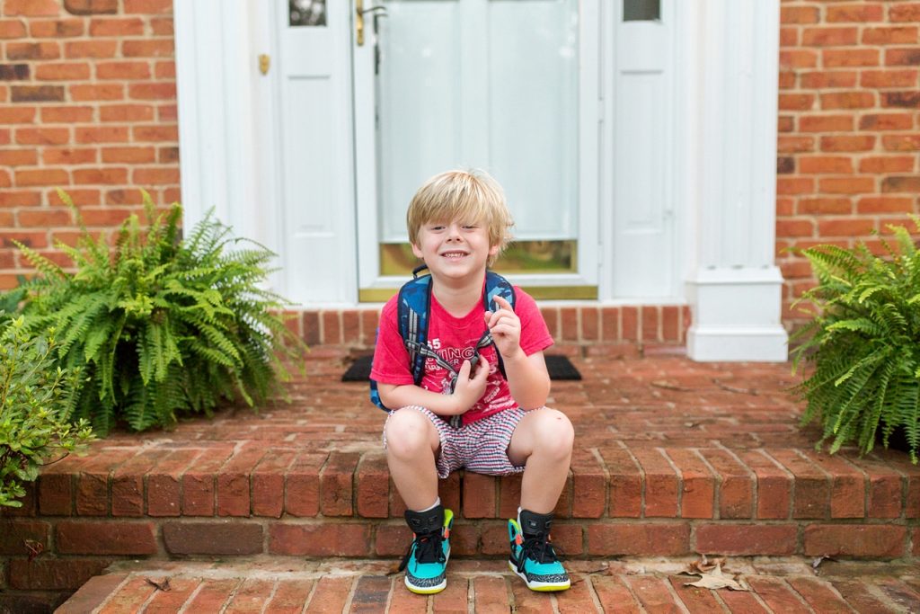 first day of kindergarten obligatory photo