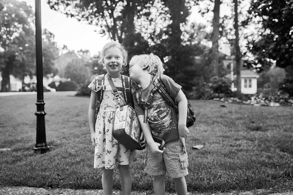 first day of kindergarten obligatory photo