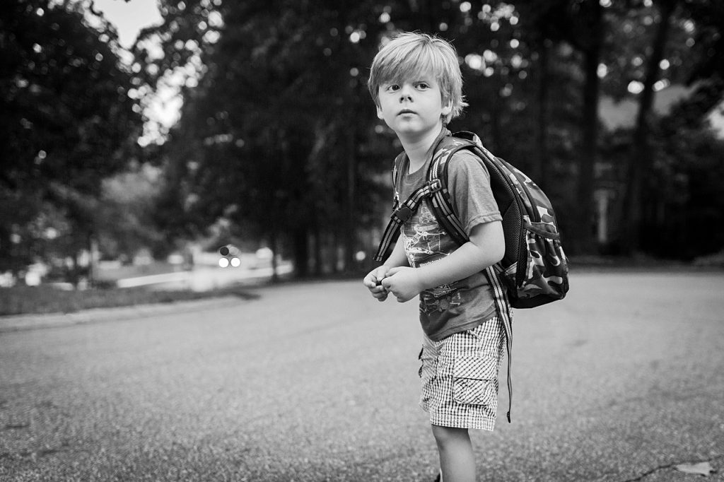 first day of kindergarten obligatory photo
