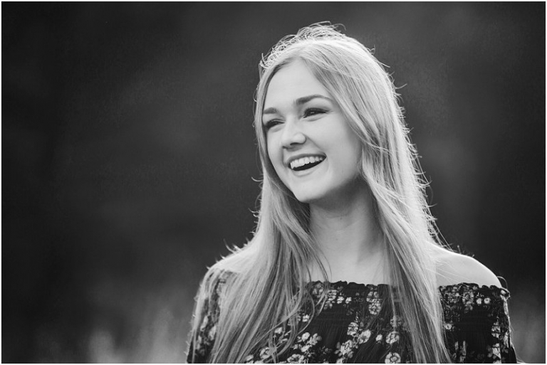 Black and White Senior portraiture