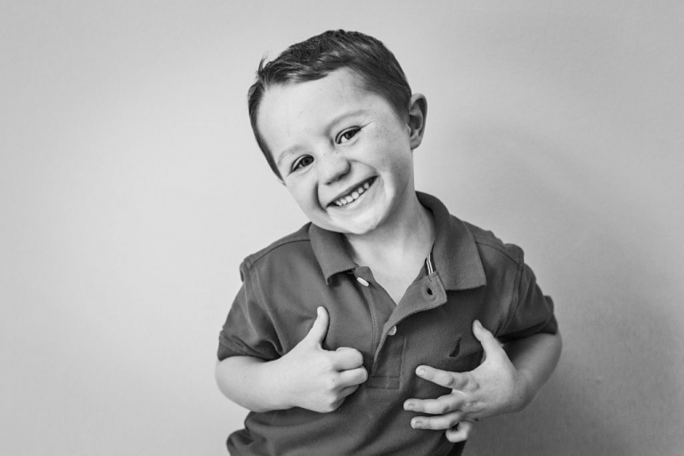 black and white photo series of the faces of childhood