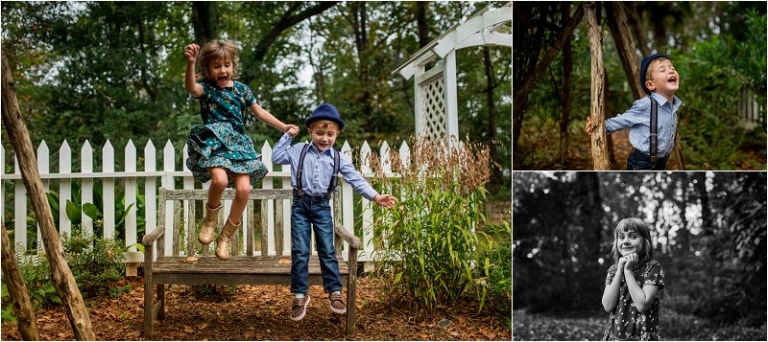 collage of silly brother and sister
