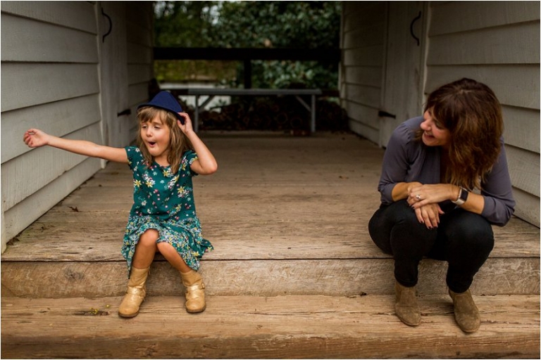 little girl performing