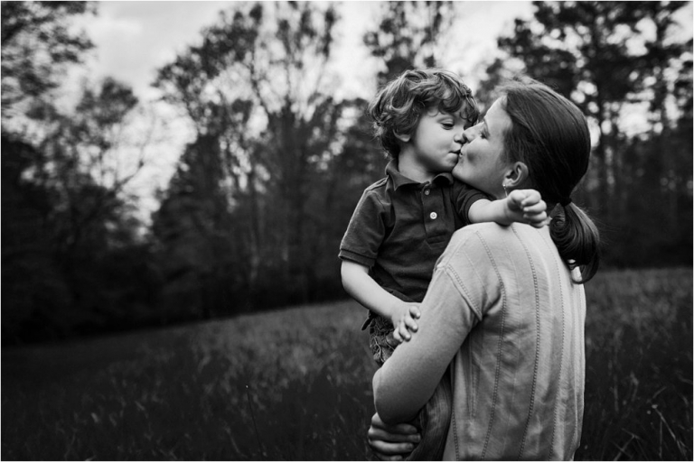 black and white family portrait, north atlanta family session