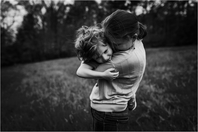 black and white family portrait, the mommy and me sessions