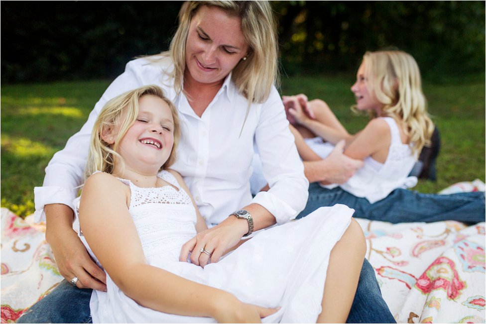 Outdoor Family Photography in Marietta Little girl smiling