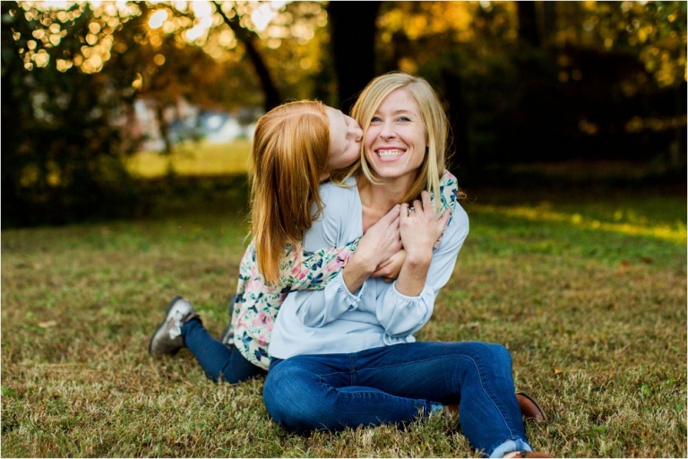 mom and daughter cuddling