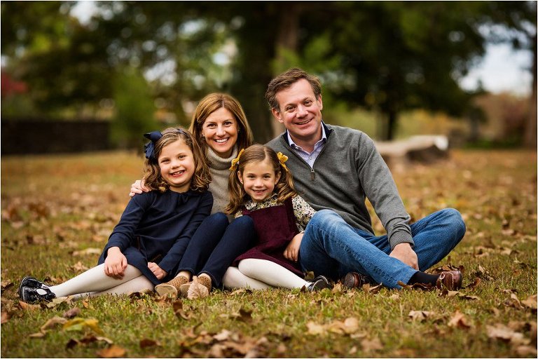 fall family photo session in Roswell, GA