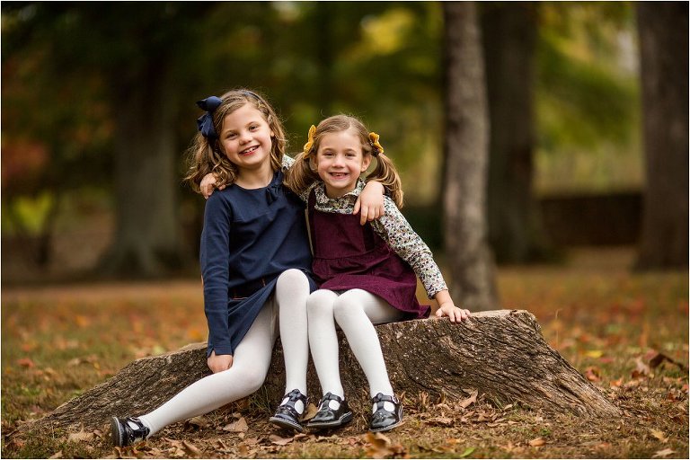 sweet sisters smiling for the camera