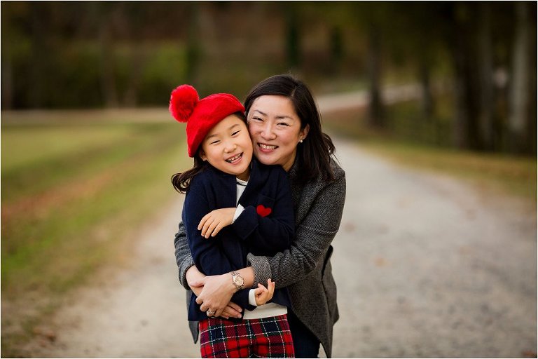 Mommy  and daughter in sweet embrace