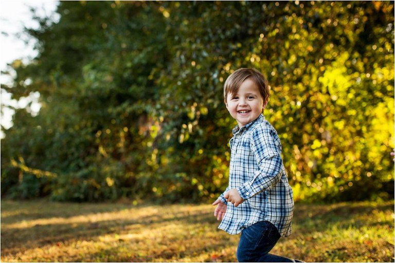 Little boy smiling at the camera
