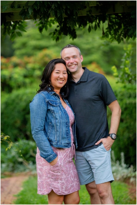 Candid family moment with mom and dad.